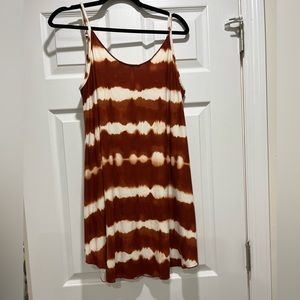 RUST ORANGE TIE DYE SUNDRESS